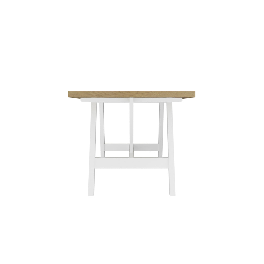 Nantucket White & Latte Wood Rectangle Dining Table | 8 Seater